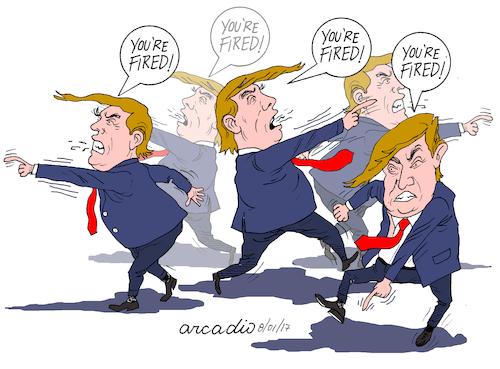 Cartoon: Trump (medium) by Cartoonarcadio tagged trump,us,government,president,usa,politics