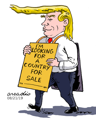 Cartoon: Trump in shopping days. (medium) by Cartoonarcadio tagged something,surreal