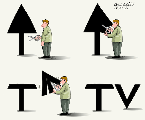 Cartoon: TV fanatic. (medium) by Cartoonarcadio tagged cartoon,humor,enterteinment,tv