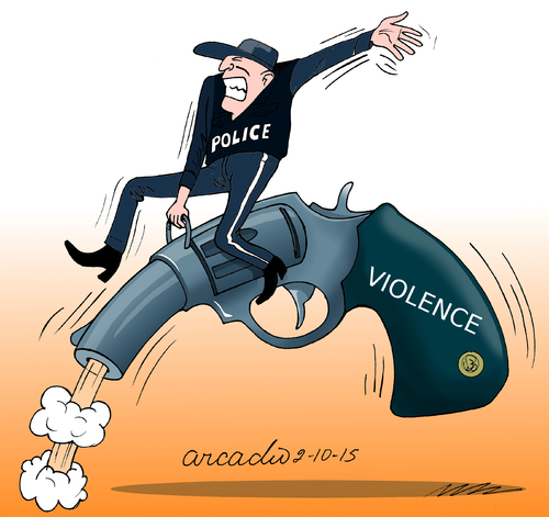 Cartoon: Violence without control. (medium) by Cartoonarcadio tagged violence,cartoon,guns,crime,police,crisis,people