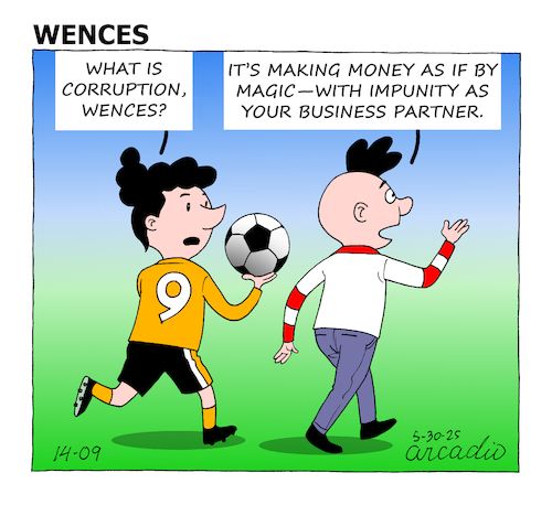 Cartoon: Wences and his friends (medium) by Cartoonarcadio tagged humor,comic