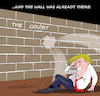 Cartoon: And the wall was already there. (small) by Cartoonarcadio tagged wall,trump,us,government,immigrants,politicians,president