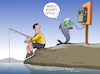 Cartoon: Animal Rights. (small) by Cartoonarcadio tagged humor fish ocean fishing
