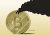 Cartoon: Bitcoin and environment. (small) by Cartoonarcadio tagged bitcoin,economy,internet,technology