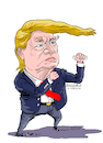 Cartoon: Donald Trump US President. (small) by Cartoonarcadio tagged trump,kim,us,president
