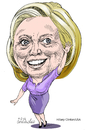 Cartoon: Hillary Clinton (small) by Cartoonarcadio tagged candidates usa elections democracy democrats hillary