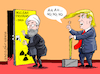 Cartoon: No to nuclear program. (small) by Cartoonarcadio tagged trump iran nuclear program usa
