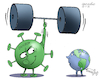 Cartoon: Powerful Omicron. (small) by Cartoonarcadio tagged covid 19 coronavirus omicron health
