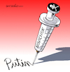 Cartoon: Signed by Putin. (small) by Cartoonarcadio tagged vaccine,putin,novichok,poison,politicians