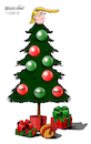 Cartoon: The star of the tree. (small) by Cartoonarcadio tagged impeachment trump christmas tree usa