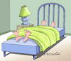 Cartoon: The stranger sleeper. (small) by Cartoonarcadio tagged man,bed,strange,sleeper