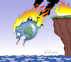 Cartoon: The world in flames. (small) by Cartoonarcadio tagged earth,planet,environment