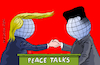 Cartoon: Trump in a meeting of worlds. (small) by Cartoonarcadio tagged trump kim asia america north korea usa