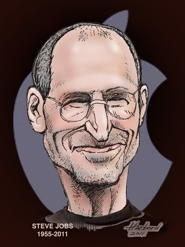 Cartoon: Steve Jobs (medium) by Harbord tagged steve,jobs,apple,mac