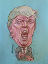 Cartoon: Donald Trump (small) by Harbord tagged donald trump angry politician