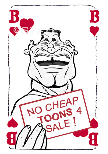 Cartoon: No cheap toons for sale (medium) by step tagged billigtoons,cheaptoons,billigbilder,ausverkauf,ramschbilder,cheap,billigpreis,preise