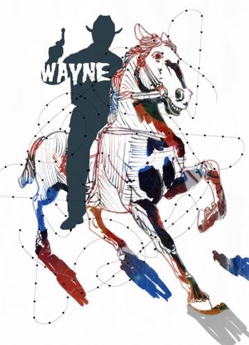 Cartoon: Wayne (medium) by themorn tagged cowboy,knight,killer,western,horse,wayne