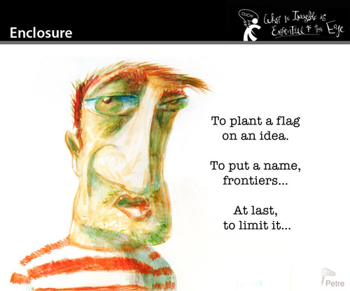 Cartoon: Enclosure (medium) by PETRE tagged ideas,thoughts,frontiers,flags