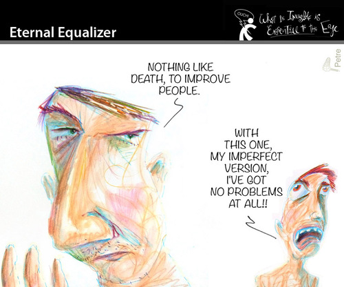 Cartoon: Eternal Equalizer (medium) by PETRE tagged death,life