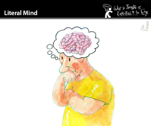 Cartoon: LITERAL MIND (medium) by PETRE tagged thoughts,mind,brain,gedanken,gehirn