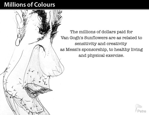 Cartoon: Millions of Colours (medium) by PETRE tagged van,gogh,sunflowers,arts,sports