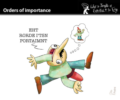 Cartoon: Orders of Importance (medium) by PETRE tagged order,ordnung,importance,gestalt