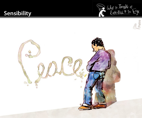Cartoon: Sensibility (medium) by PETRE tagged wall,peace