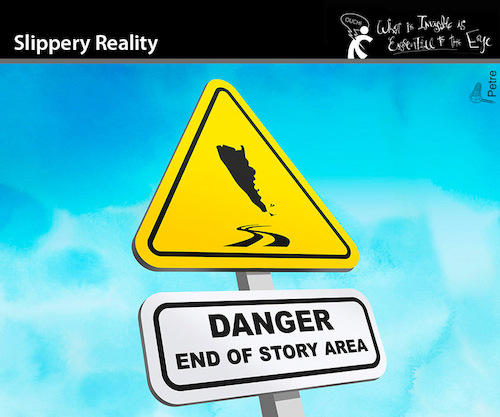 Cartoon: Slippery Reality (medium) by PETRE tagged reality,argentina,crisis,politics