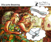 Cartoon: A la carte dreaming (small) by PETRE tagged sleeping,dreaming