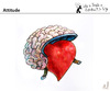 Cartoon: Attitude (small) by PETRE tagged heart brain