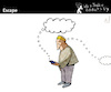 Cartoon: Escape (small) by PETRE tagged escape,ausströmen,smartphone,gedanken