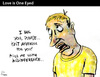 Cartoon: LOVE IS ONE EYED (small) by PETRE tagged indifference,couples,marriage