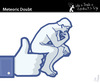 Cartoon: Meteoric Doubt (small) by PETRE tagged thinker,rodin,facebook,like