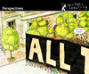 Cartoon: Perspectives (small) by PETRE tagged crowd people manifestation politics