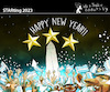 Cartoon: STARting 2023 (small) by PETRE tagged happynewyear,frohesneuesjahr