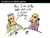 Cartoon: Variations on Nothingness (small) by PETRE tagged chatting cell phone solitude