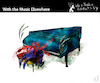 Cartoon: With the Music Elsewhere (small) by PETRE tagged piano,bite,mouth,eat