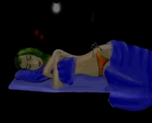Cartoon: Alien woman in my bed (medium) by Hezz tagged ali,23