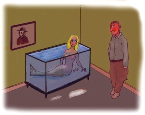 Cartoon: Aquarium waterbed (medium) by Hezz tagged waterbedd