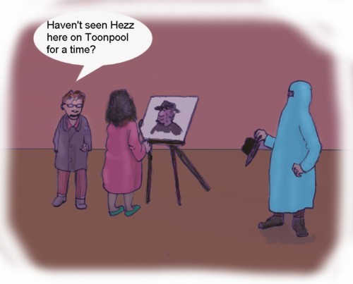 Cartoon: Burka wear (medium) by Hezz tagged burka,hezz