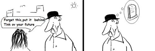 Cartoon: Positive tinking (medium) by Hezz tagged depression,bad,buisnes