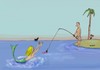Cartoon: Dildo-fishing (small) by Hezz tagged desert island