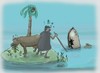 Cartoon: Still off (small) by Hezz tagged desert island