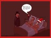 Cartoon: Stranger in bed (small) by Hezz tagged santa,bed,julbocken,jultomten,joulupukki