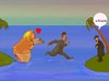 Cartoon: Walking on water (small) by Hezz tagged wter miracle