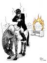 Cartoon: Feuerreiter (small) by Peter Knoblich tagged sport reiten pferd reiter feuer mut