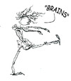 Cartoon: Brains! (small) by ellemrcs tagged brains,zombie,zombies,scribble,bibble
