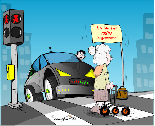 Cartoon: Beeilung bitte (medium) by Trumix tagged ampel,fussgängerampel,rentner,rollator,fussgaenger,ampel,fussgängerampel,rentner,rollator,fussgaenger