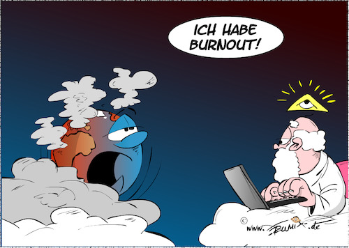 Cartoon: Burnout (medium) by Trumix tagged klima,burnout,erde,klimakrise,energiekrise,wirschaffendas,umwelt,klima,burnout,erde,klimakrise,energiekrise,wirschaffendas,umwelt