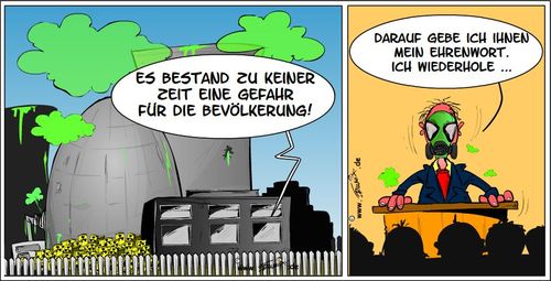 Cartoon: Ehrenwort (medium) by Trumix tagged ehrenwort,akw,sicherheit,reaktorsicherheit,atomenergie,ehrenwort,akw,sicherheit,reaktorsicherheit,atomenergie,gasmaske,maske